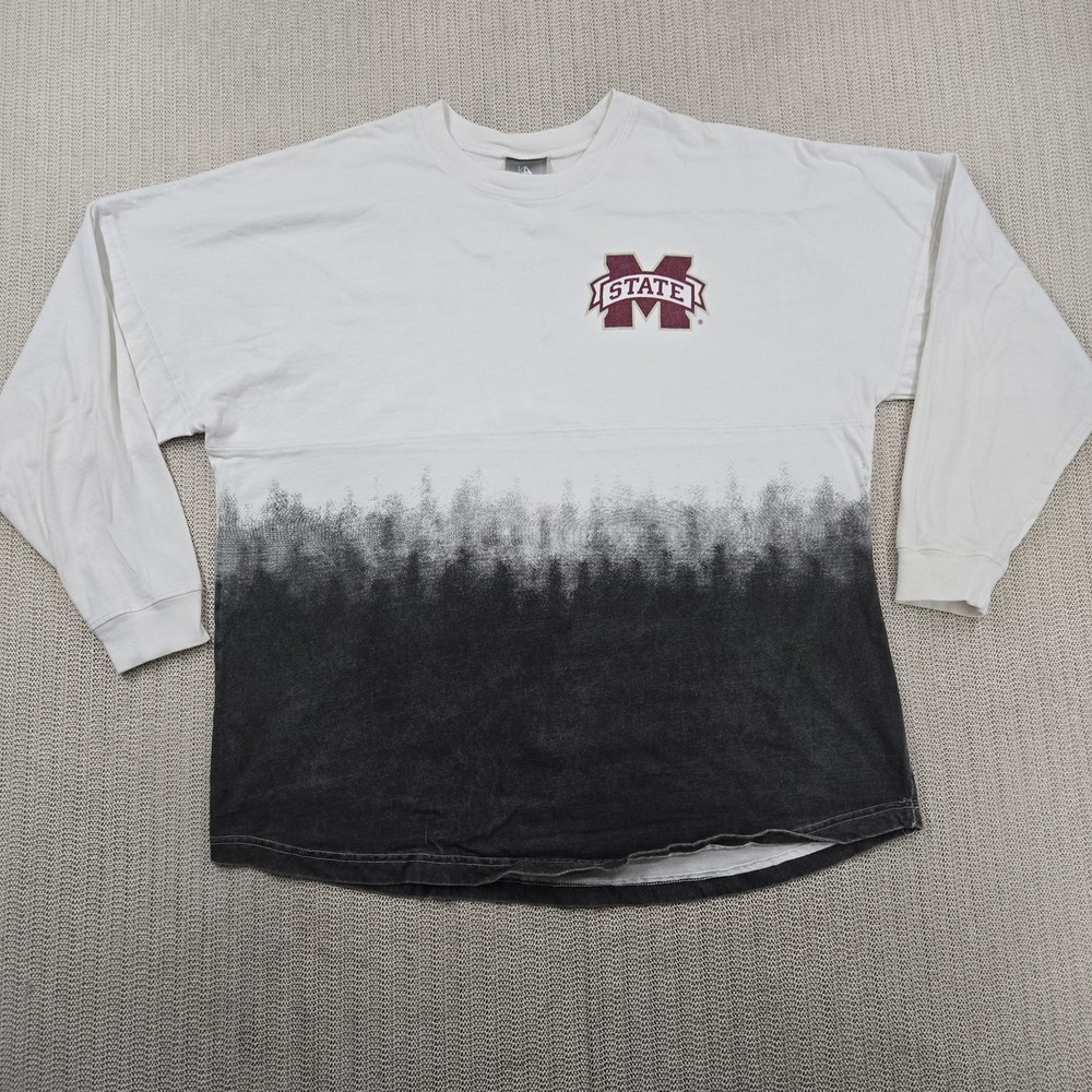 Mississippi State Bulldogs Shirt Womens Large White Football Spirit Jersey Style